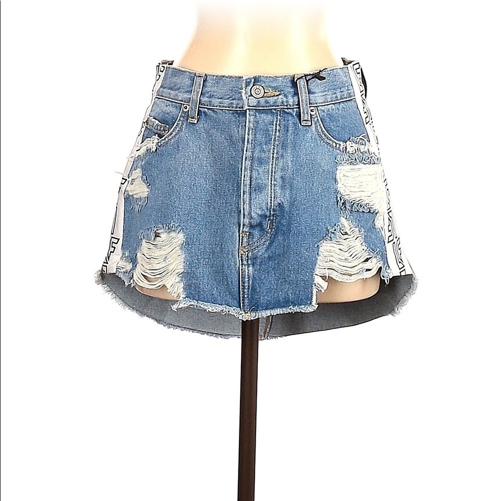LF deconstructed shirt denim skirt size 25